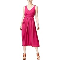 Womens Belted Fit & Flare Dress
