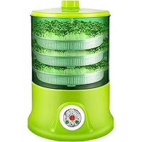 2Pcs Bean Sprouts Cultivation Machine, Planting Sprouting Machine Automatic Sprouting Bucket Intelligent Four-Season Cultivation Mode Incubator,2 Layer-1/