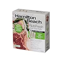 Hamilton Beach Vacuum Sealer, (3-Pack) 8 in x 20 ft Rolls for NutriFresh, FoodSaver & Other Heat-Seal Systems (78322)