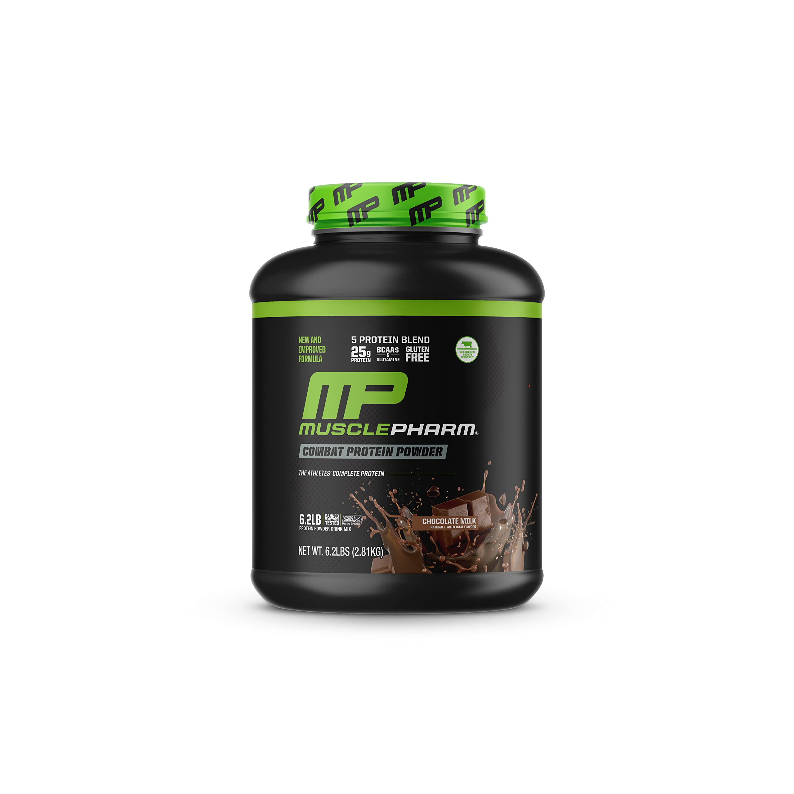 Muscle Pharm Combat Protein Powder, 5 Protein Blend, Chocolate Milk, 6.2 Pounds