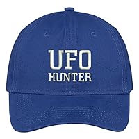 Trendy Apparel Shop UFO Hunter Embroidered Dad Hat Adjustable Cotton Baseball Cap - Royal