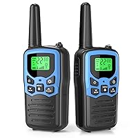 Walkie Talkies,MOICO Long Range Walkie Talkies for Adults Two-Way Radios with 22 Channels FRS VOX Scan LCD Display with LED Flashlight for Field, Survival Biking Hiking Camping 2 Pack (Blue)