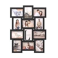 Collage Picture Frames, 4x6 for Wall Decor Set of 12, Multi Family Photo for Gallery Decor, Hanging Display, Assembly Required, Ink Black