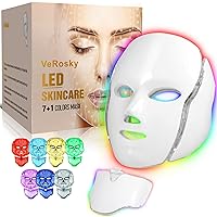 VeRosky Led Face Mask Light Therapy, Red Light Therapy for Face, 7-1 Colors LED Facial Skin Care Mask