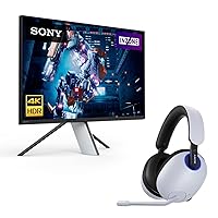 Sony 27” INZONE M9 4K HDR 144Hz Gaming Monitor & INZONE H9 Wireless Noise Canceling Gaming Headset, Over-Ear Headphones with 360 Spatial Sound, WH-G900N