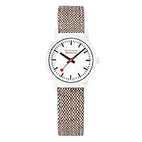 Mondaine Essence White Dial Brown Cork Strap Quartz Men's Watch MS1.32110.LG Mens Watches Mens Watches