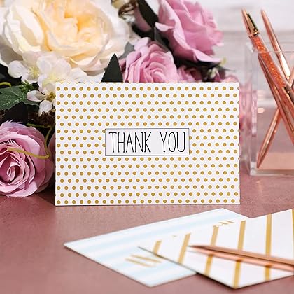 Juvale 48 Pack Blank Thank You Cards with Envelopes, 4x6 Notecards for Birthday, Wedding, Graduation, 6 Designs