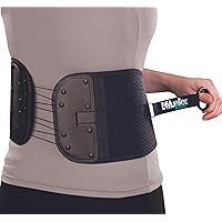 Adjustable Back and Abdominal Support, Black, One Size
