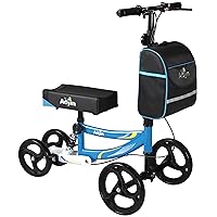 Knee Scooter，Steerable Knee Walker Economical Knee Scooters for Foot Injuries Best Crutches Alternative Blue