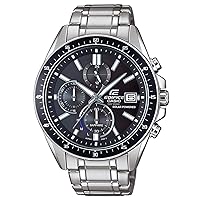 CASIO Herren Chronograph Solar Uhr mit Edelstahl Armband EFS-S510D-1AVUEF, Silber