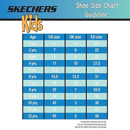 Skechers Kids Girls Litebeams-Gleam N'Dream Sneaker, Navy/Multi, 2 Little Kid