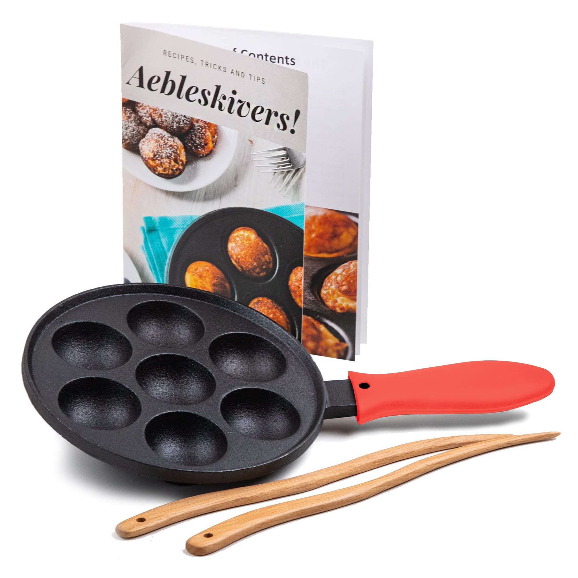 Mua Cast Iron Aebleskiver Pan/Ebelskiver Pan/Ideal for Mini Pancake Mold,  Cake Pop Pan, and Takoyaki Maker for Danish Stuffed by Upstreet (Red) trên  Amazon Mỹ chính hãng 2023 | Fado