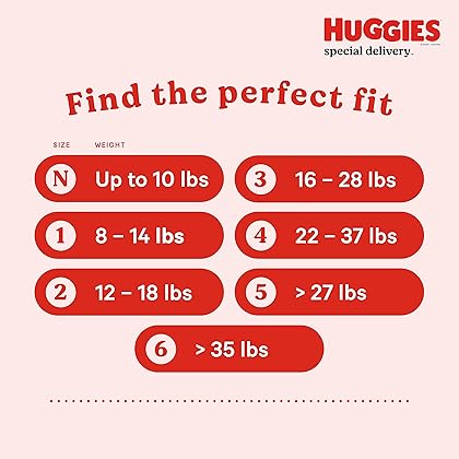 Huggies Special Delivery Hypoallergenic Baby Diapers Size 3 (16-28 lbs), 156 Ct, Fragrance Free, Safe for Sensitive Skin