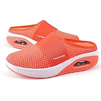 Women's Air Cushion Slip-Ons Orthopedic Walking Slippers Mesh Breathable Lightweight Arch Support Knitted Casual Comfort Outdoor Mules Sneaker