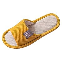 Slides Beach Sandals for Women Summer Home Slippers Flip Flops Flax Slippers Indoor Bedroom Women House Shoes Spring