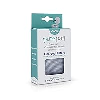 Charcoal Filters — 3 Count — Absorb and Naturally Eliminate Odors — Fragrance and Chemical Free — Non-Toxic — Fits PurePail Classic and PurePail Go — Replace Every 30 Days —3 Month Supply