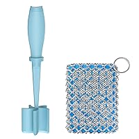 5-Blade Meat Chopper + Chainmail Scrubber with Dual-Size Chains