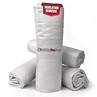 10 Insulation Removal Vacuum Bags | Woven Extra Strength - Holds 105 Cubic Ft, 400 lbs, Attic Bags, Attic Insulation, Insulation Bag -BulldogVacBags