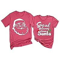 TEEAMORE Maternity Christmas Special Delivery from Santa Pregnancy Announcement T-Shirt