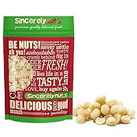 Sincerely Nuts Raw Macadamia Nuts (1Lb Bag) | Delicious Buttery Flavor Perfect for Snacking | Kosher, Gluten Free & High in Fiber | Keto, Vegan, Paleo