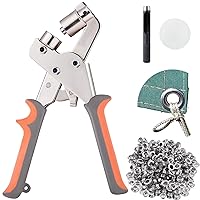 Grommet Tool Kit 3/8 Inch Eyelet Press Pliers 10mm Manual Handheld with 500pcs Silver Grommets
