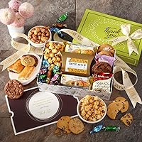 Broadway Basketeers Thank You Gift Basket for Appreciation, Prime Delivery Gourmet Food, Treats Gift Box, Individually Wrapped Gourmet Edible Care Package, Thank You Present, Appreciation Gifts