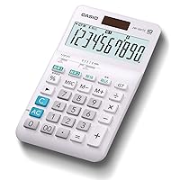 Casio JW-100TC-N W Tax Rate Calculator, 10 Digits, Tax Calculator, White, Just Type