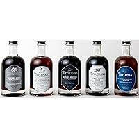 Tippleman’s Variety Pack - Non Alcoholic Cocktail Mixers - Burnt Sugar, Smoked Maple Syrup, Ginger Honey Syrup, Falernum Syrup, Barrel Aged Cola Syrup - Makes 99 Cocktails