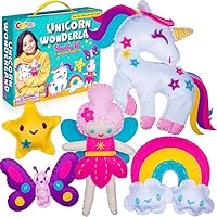 CRAFTSBEE Beginner Sewing Kit for Girls Ages 7+ - Unicorn Felt Arts and Crafts Kit