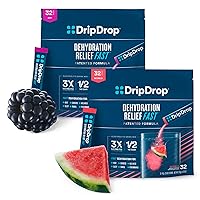 DripDrop Hydration - Electrolyte Powder Packets - Watermelon & Berry - 64 Count