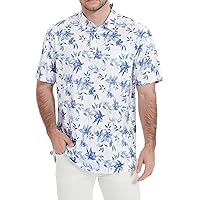 Mens Hawaiian Golf Polo Shirts Moisture Wicking Performance Funny Print Casual Short Sleeve Collared Shirt
