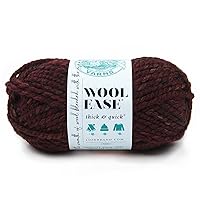 Lion Brand Yarn Wool-Ease Thick & Quick Yarn, Soft and Bulky Yarn for Knitting, Crocheting, and Crafting, 1 Skein, Spiced Apple