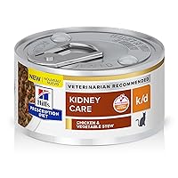 k/d Kidney Care Chicken & Vegetable Stew Wet Cat Food, Veterinary Diet, 2.9 oz. Cans, 24-Pack