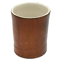 Brown Ceramic Mug with no Handle, Portuguese Pottery Cup