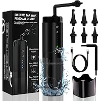 Ear Wax Removal Tool, Water Powered Ear Cleaner w/ 6 Nozzles, Electric Triple Jet Stream 3 Pressure Modes Ear Cleaning Kit for Earwax Removal, Safe & Effective Inner Ear Flusher Irrigation System