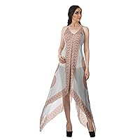 Asymmetrical Hem Dress Ladies Handkerchief Halter Spaghetti Strap Dress
