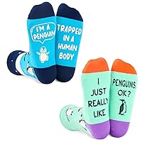 Zmart Funny Socks for Women Men Crazy Socks, Penguin Gifts Ocean Gifts, Ocean Socks Penguin Socks Animal Socks