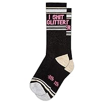 Gumball Poodle I SHIT GLITTER Unisex Gym Crew Socks (Made in the USA)