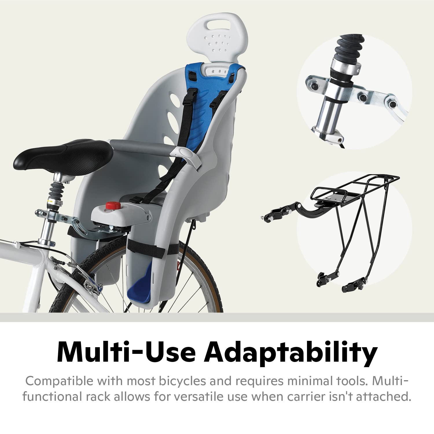 Schwinn Bicycle Mounted Child Carrier/Bike Seat for Children, Toddlers and Kids