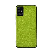 Light Thin Comfortable Skin-Friendly Canvas Phone Case for Samsung Galaxy Note 20 10 9 8 Ultra Pro Lite Back Cover. Personalized Popular Creative Durable Bumper(Green,Note 10 Pro)