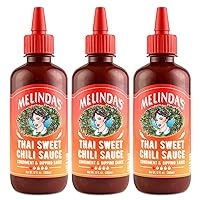 Melinda’s Thai Sweet Chili Sauce - Sweet and Mild Asian Chili Sauce Made with Whole Fresh Ingredients - Gourmet Hot Sauce & Dipping Sauce - Keto Friendly, Kosher - 12oz, 3 Pack