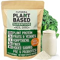 Superfood Vegan Meal Replacement Shake Vanilla - Lactose Free, Dairy Free Plant Based Protein Shake for Weight Management - Low Carb, No Added Sugar, Keto Meal Shake - 22g Protein, 15 Servings