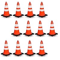 12-Pack Traffic Safety Cones 18