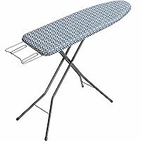 APEXCHASER Ironing Board, Full Size Iron Board with Iron Rest, lightweight Ironing Board with Height Adjustable, Extra Thick Heat-Resistant Cover with Padding, Heavy-Duty Sturdy Metal Legs, 49x13 Blue