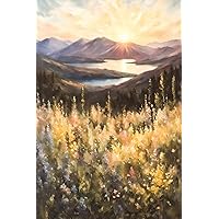 Wildflower Sunset Mountain Impressionist Theme Journal for Teens, Adults, Nature Lovers, and Creative Souls: Compact 6