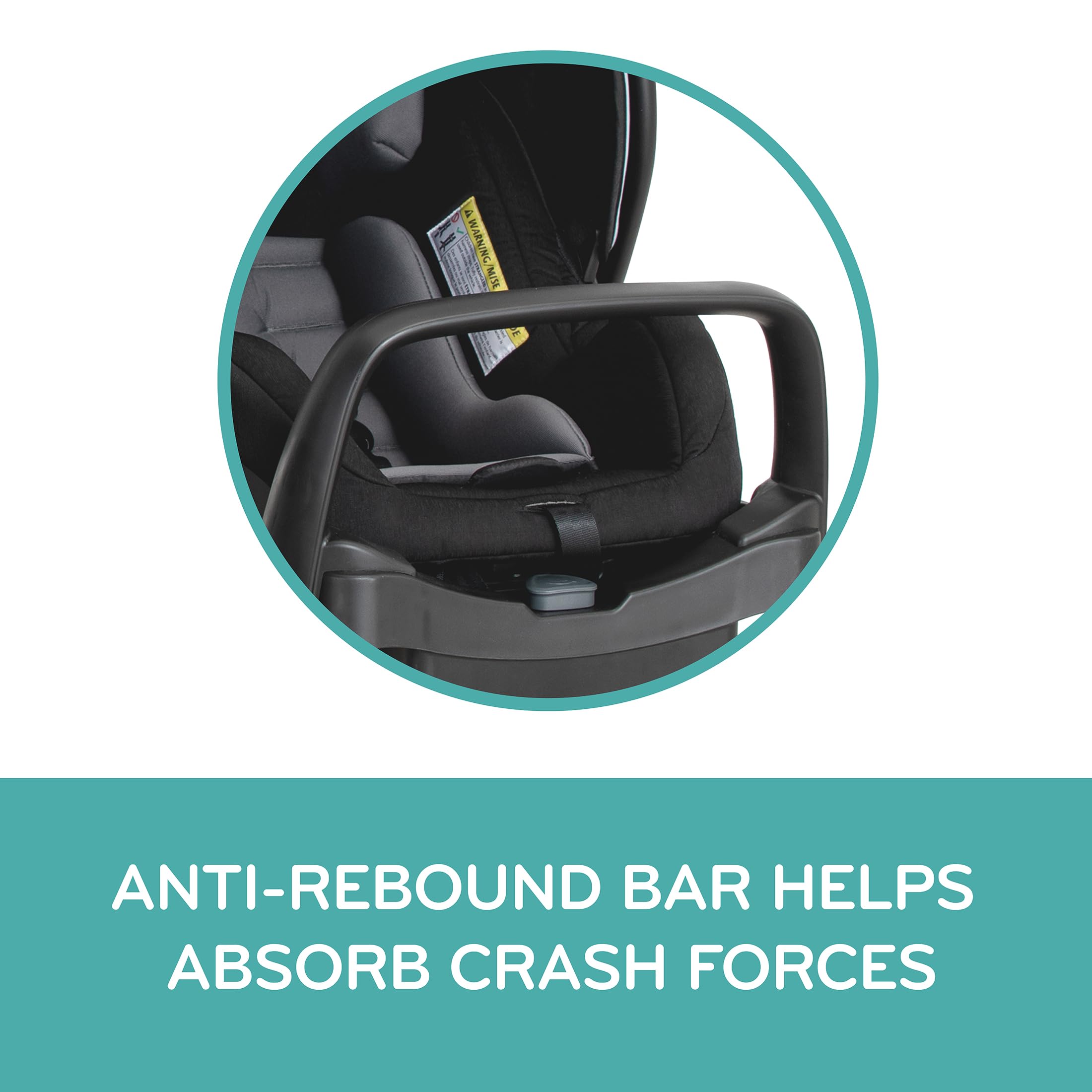 Evenflo Pivot Xpand Modular Travel System with LiteMax Infant Car Seat with Anti-Rebound Bar (Sabino Gray)