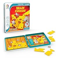 Brain Cheeser Magnetic Travel Game with 48 Challenges for Ages 5+ with Metal Travel Box