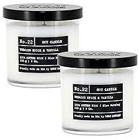 Tobacco, Spice & Vanilla | Luxury Scented Soy Jar Candle | Hand Poured in The USA | Highly Scented & Long Lasting- 6 Oz. 2 Pack