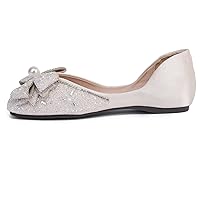 Women's Pointed Rhinestone Flat Shoes Glitter Flowers Wedding Comfortable Dress Shoes