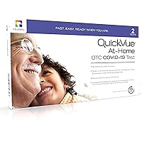 QuickVue At-Home OTC COVID-19 Test Kit, Self-Collected Nasal Swab Sample, 10 Minute Rapid Results - Single Kit (includes 2 tests, intended for a single user)